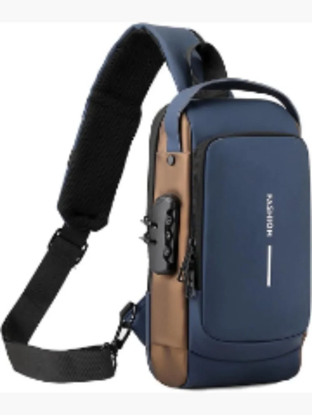 Anti-Theft USB Crossbody Sling Backpack Waterproof PU Leather